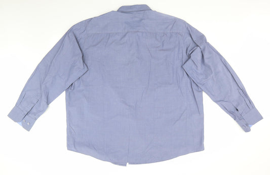 Mens UK Size 2XL Premier Man Blue  Button-Up Long Sleeve Casual Shirt