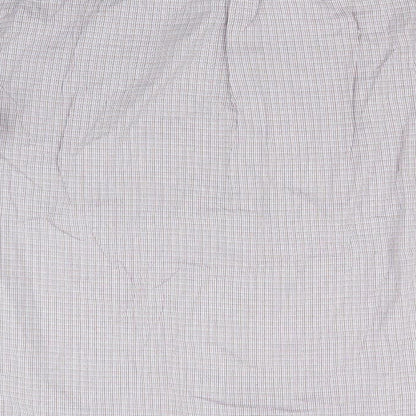 Tomas Mayes Mens Purple Check   Button-Up Size 2XL  - Lilac Pink Blue Orange fine line checks Buttons Collar