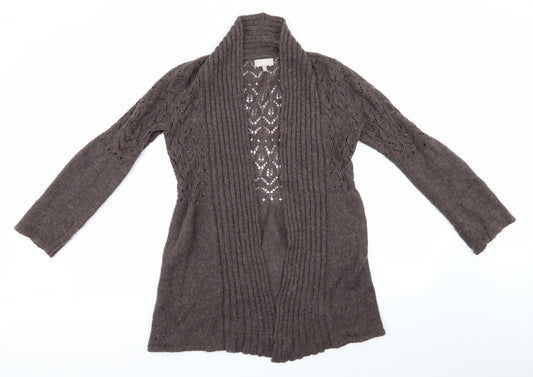 Womens UK Size 10 Soon Brown Cardigan Jumper