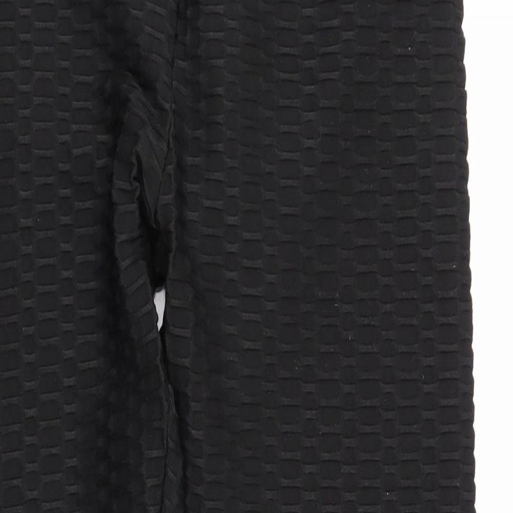 Womens UK Size L Preworn Regular Fit Jegging Black Trousers