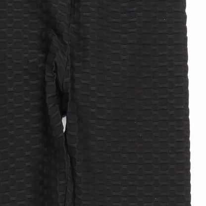 Womens UK Size L Preworn Regular Fit Jegging Black Trousers