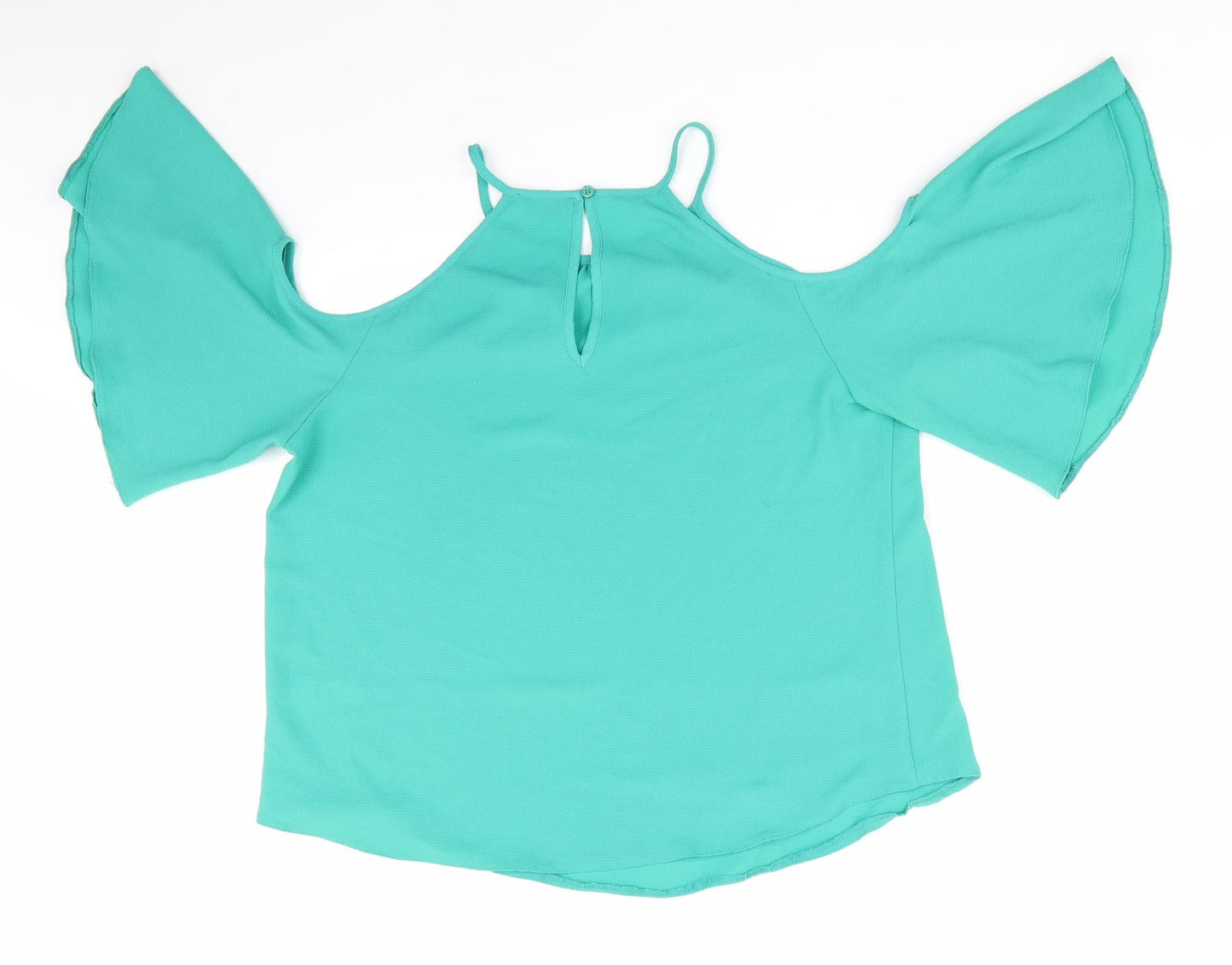 Papaya Womens Green   Basic Blouse Size 12  - Cut out shoulders