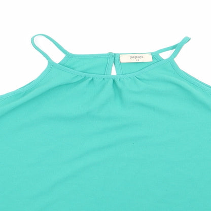 Papaya Womens Green   Basic Blouse Size 12  - Cut out shoulders