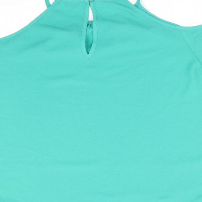Papaya Womens Green   Basic Blouse Size 12  - Cut out shoulders