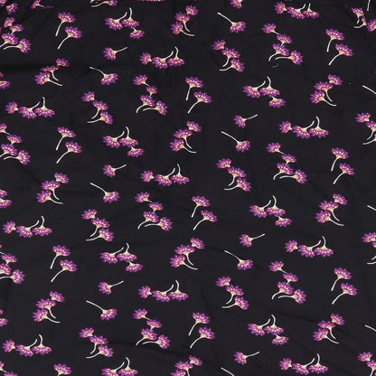 Womens UK Size 10 Peacocks Black Basic Button-Up