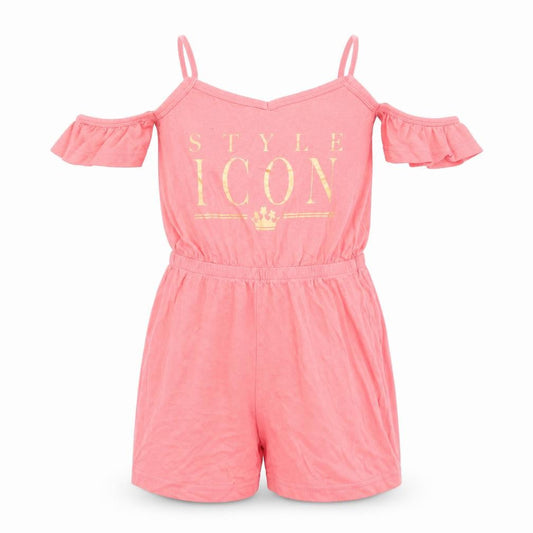 Studio Girls Orange   Shorts One-Piece Size 6-7 Years  - Cut out shoulders Style Icon