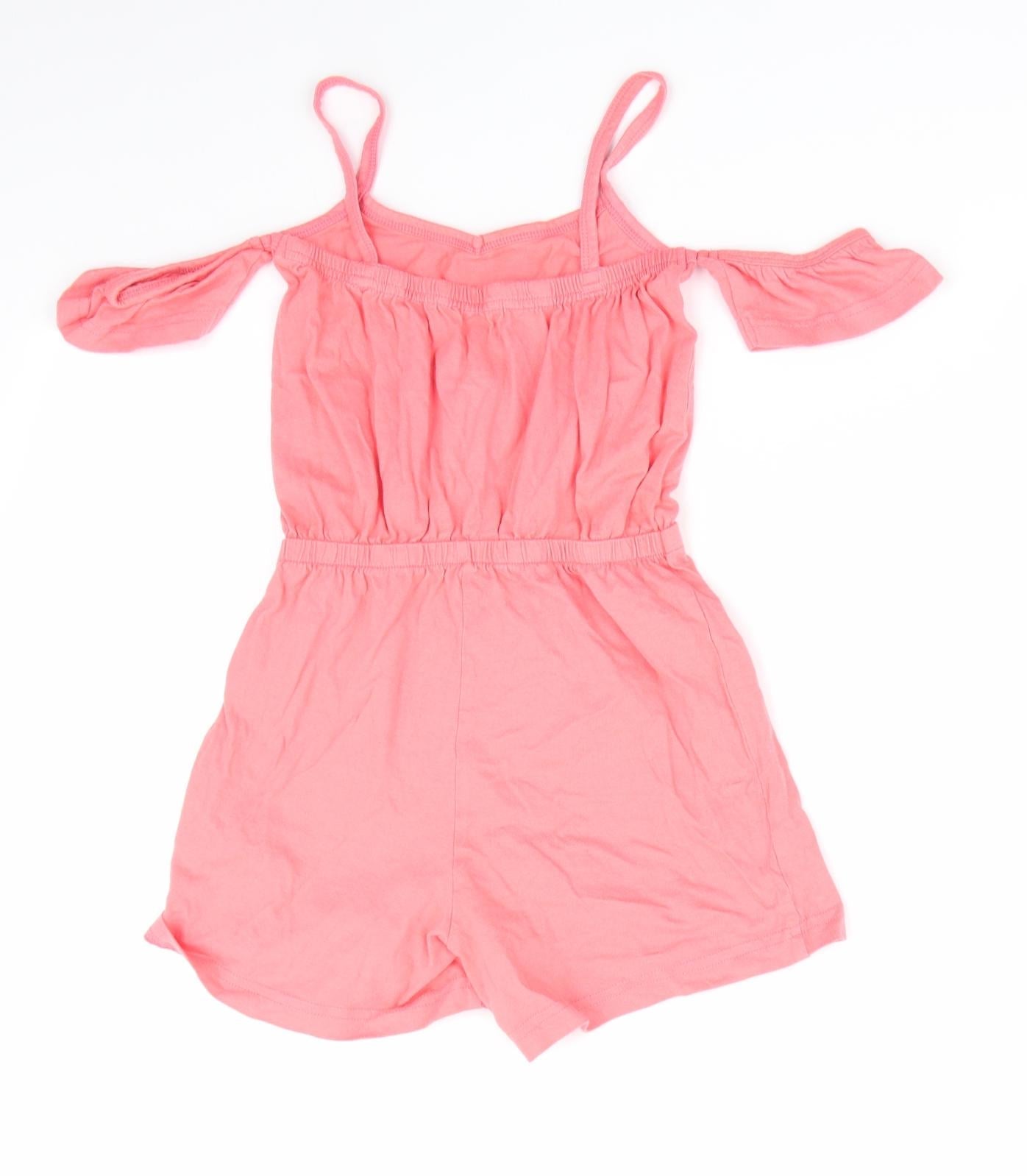 Studio Girls Orange   Shorts One-Piece Size 6-7 Years  - Cut out shoulders Style Icon