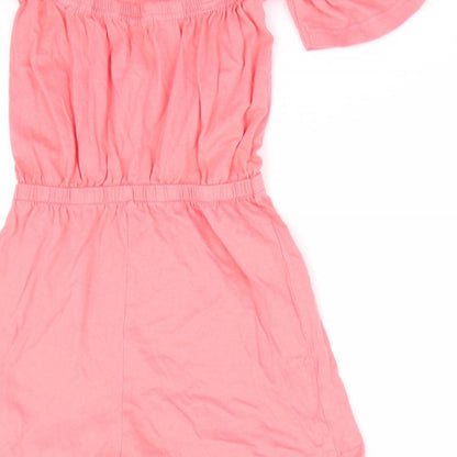 Studio Girls Orange   Shorts One-Piece Size 6-7 Years  - Cut out shoulders Style Icon