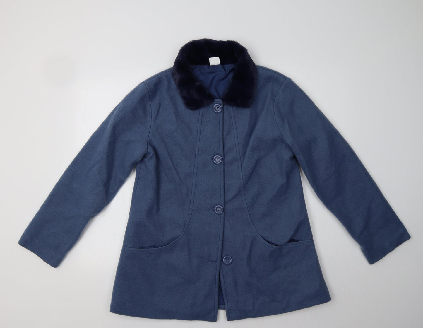Womens UK Size 12 Gabriella Vicenza Blue Overcoat
