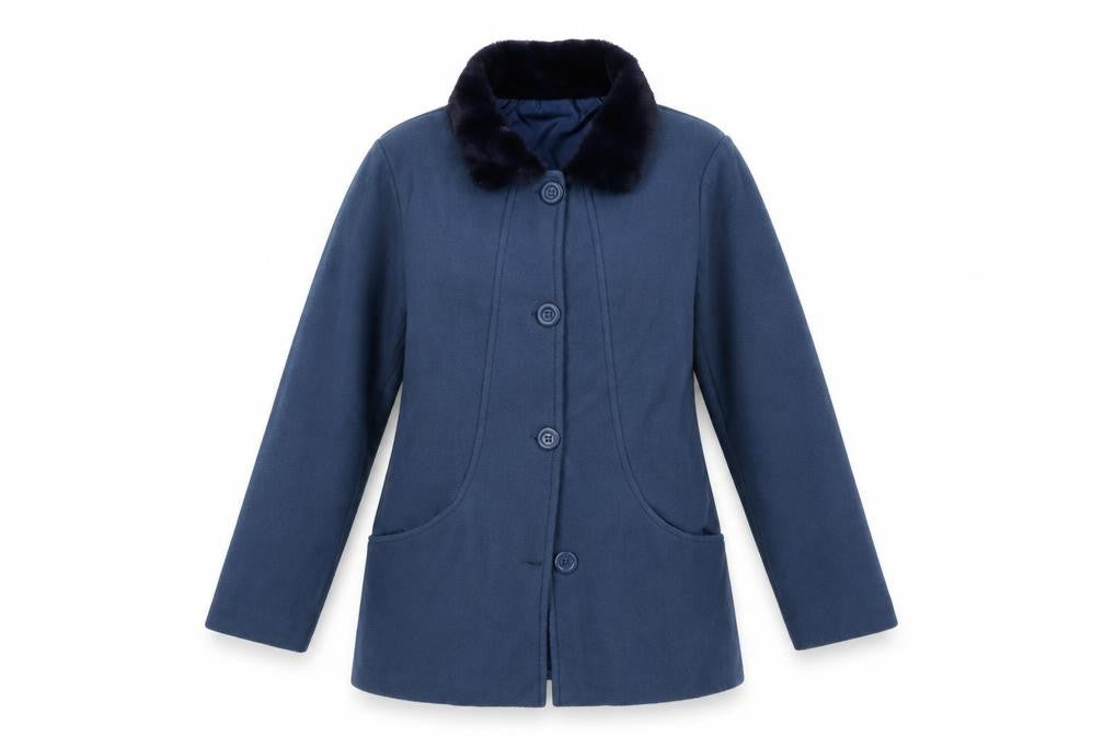 Womens UK Size 12 Gabriella Vicenza Blue Overcoat