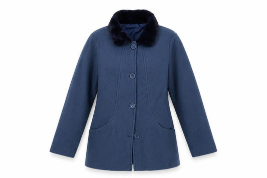 Womens UK Size 12 Gabriella Vicenza Blue Overcoat