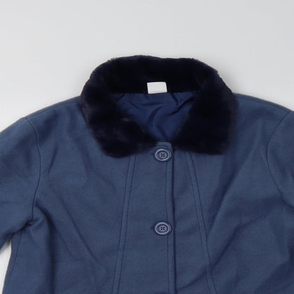 Womens UK Size 12 Gabriella Vicenza Blue Overcoat