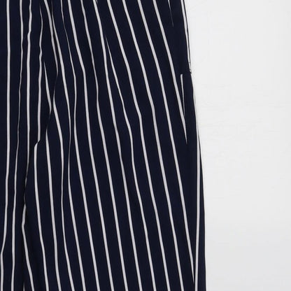 Primark Womens Blue Striped  Trousers  Size 8 L25 in