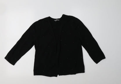 BHS Womens Black   Cardigan Jumper Size 14