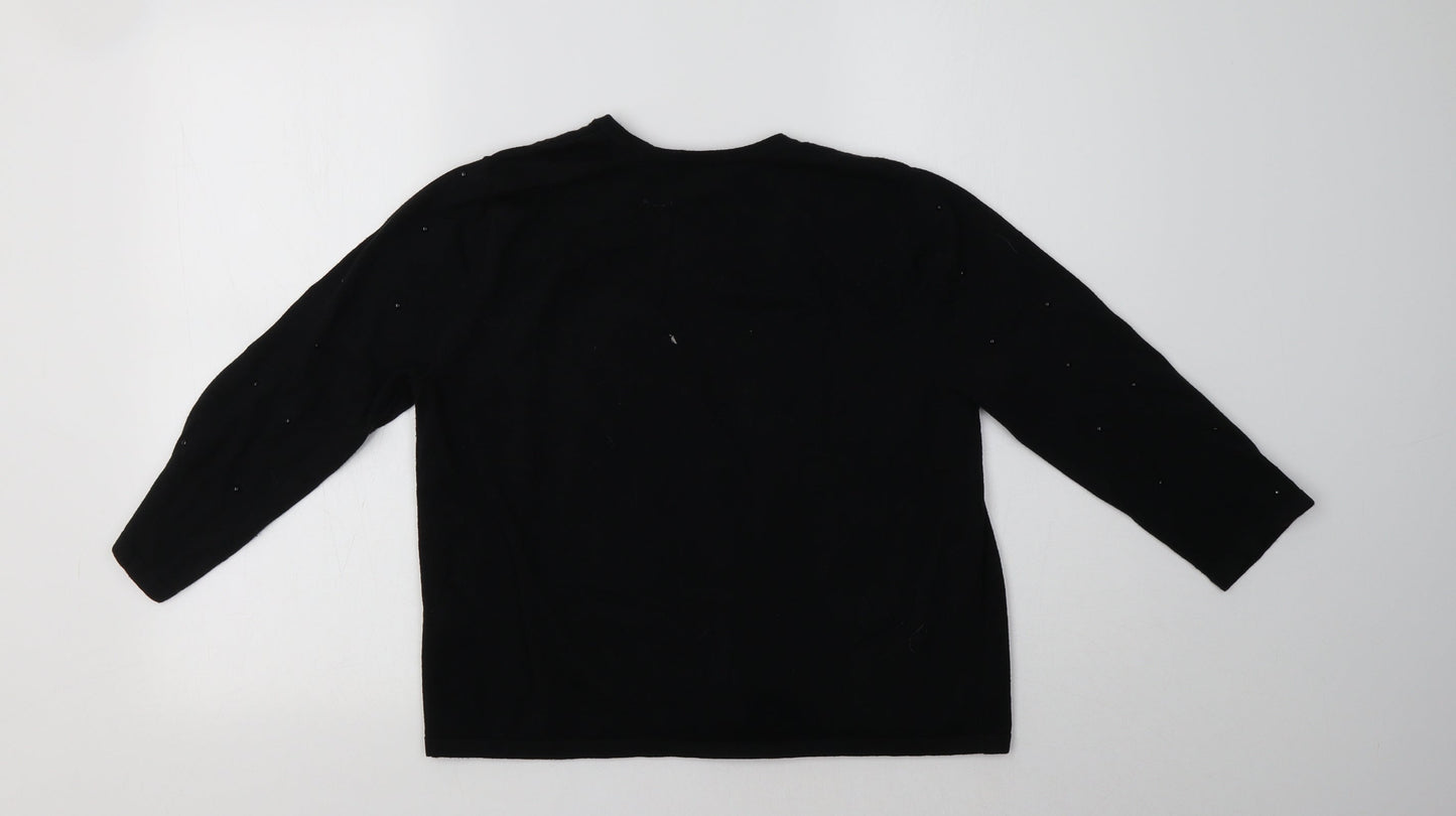 BHS Womens Black   Cardigan Jumper Size 14