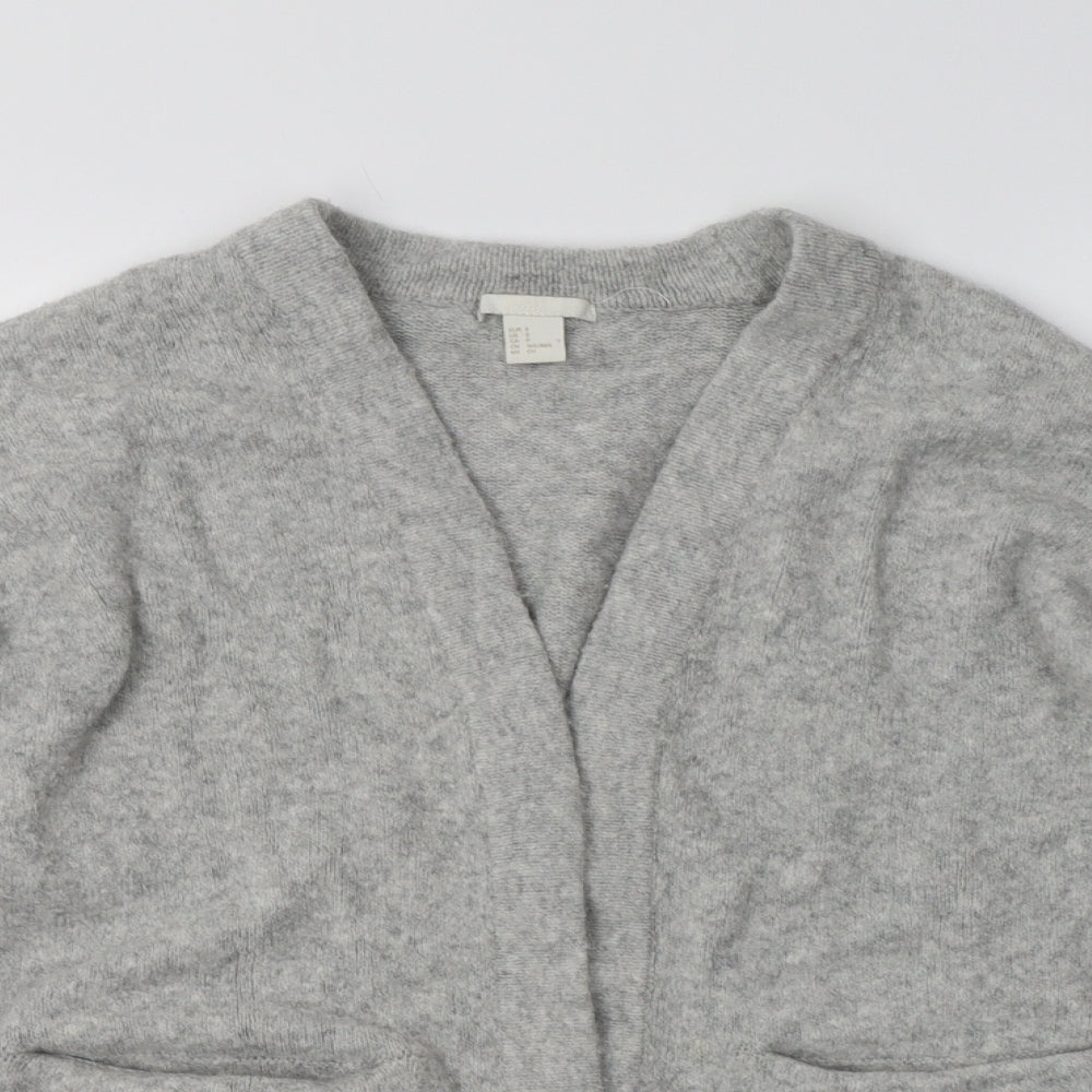 Womens UK Size S H&M Grey Cardigan Jumper
