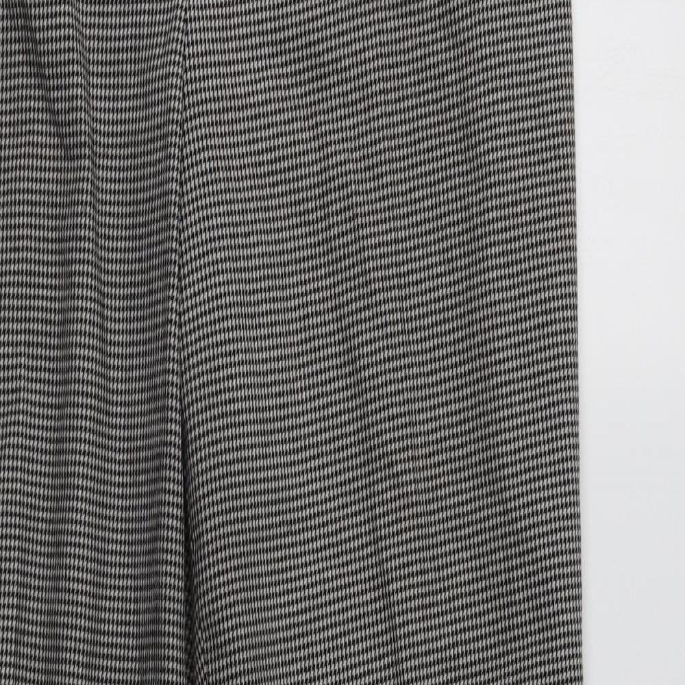 Nine West Womens Grey Houndstooth  Dress Pants Trousers Size 10 L30 in