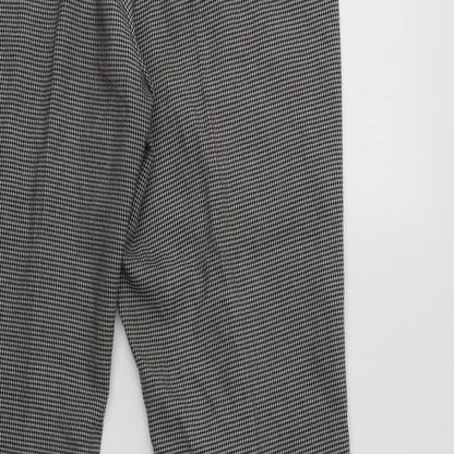 Nine West Womens Grey Houndstooth  Dress Pants Trousers Size 10 L30 in