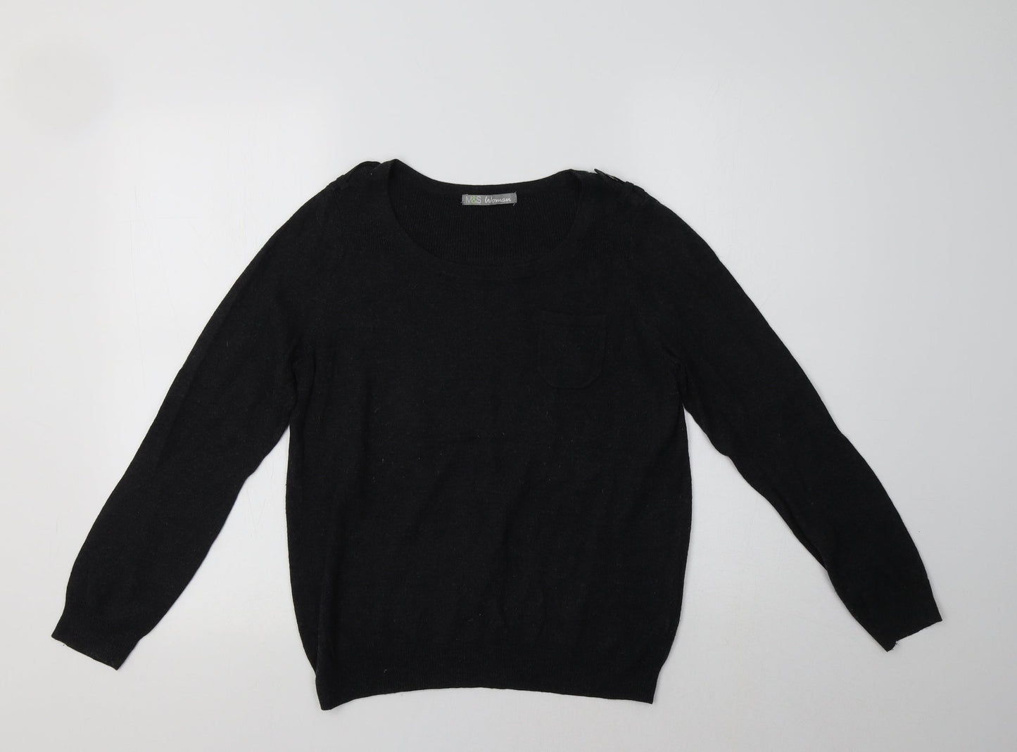 Womens UK Size 12 M&S Grey Pullover Jumper