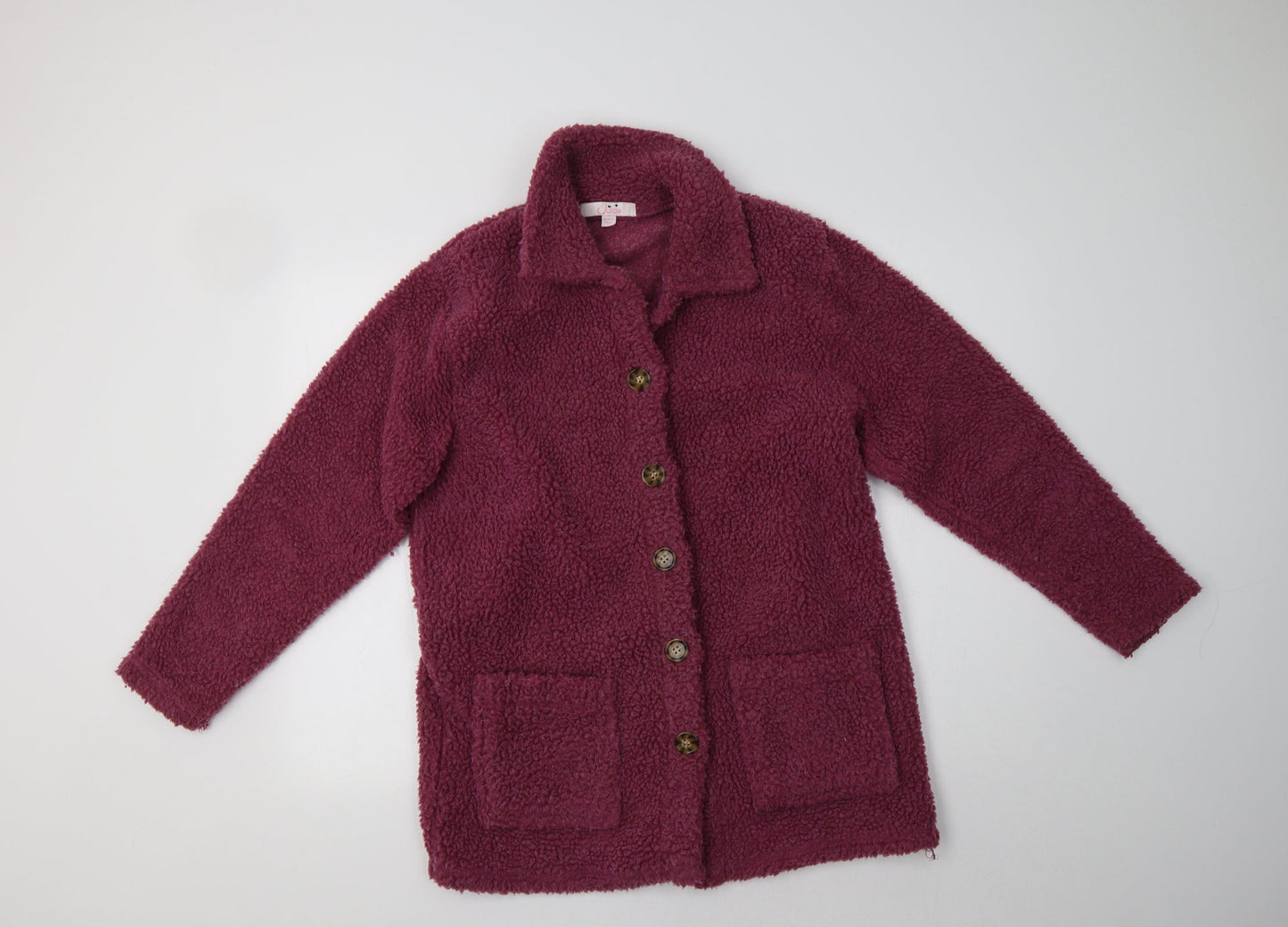 Julipa Womens Purple   Overcoat Coat Size 10