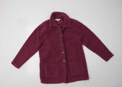 Julipa Womens Purple   Overcoat Coat Size 10