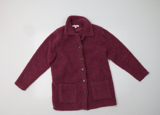 Julipa Womens Purple   Overcoat Coat Size 10