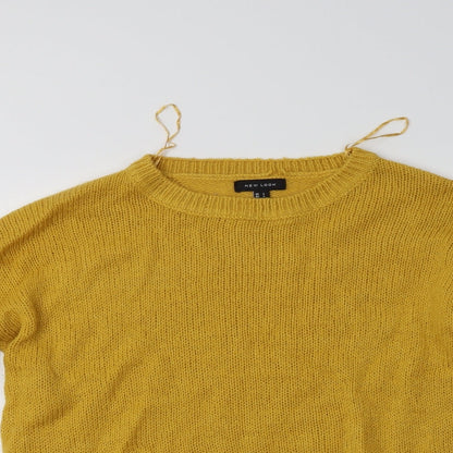 Womens UK Size L New Look Yellow Pullover Jumper