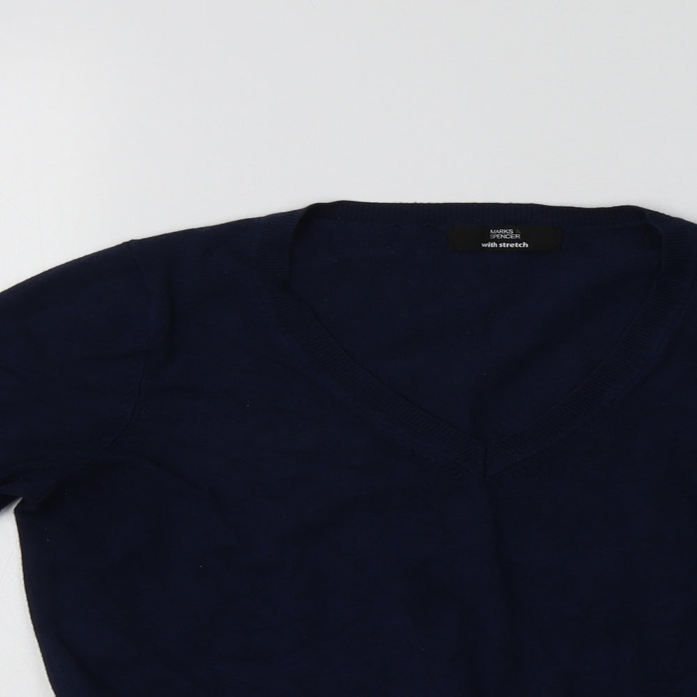 Womens UK Size 12 M&S Blue Pullover Jumper
