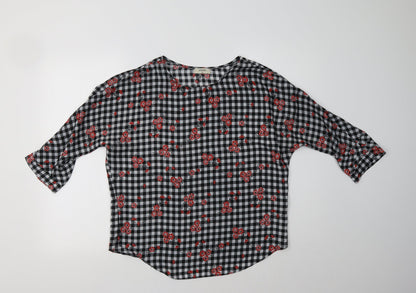 Papaya Womens Grey Check  Basic Blouse Size 10