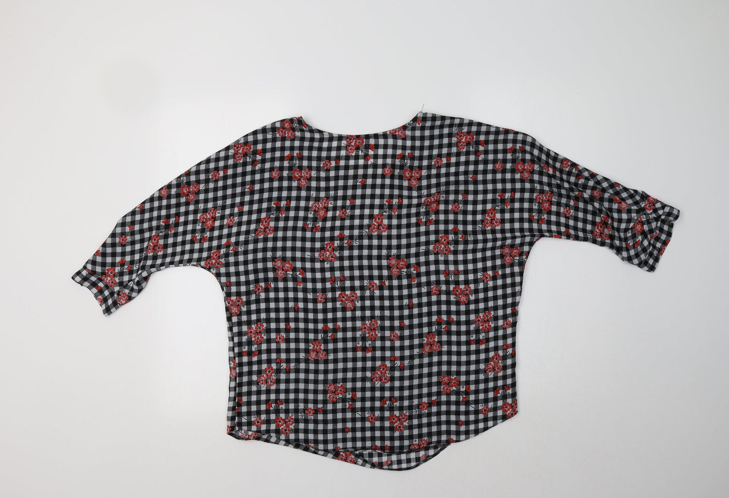 Papaya Womens Grey Check  Basic Blouse Size 10