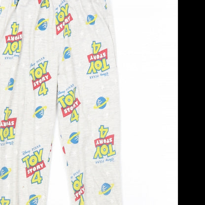 Preworn Boys Grey Spotted   Pyjama Pants Size 5 Years  - TOY STORY