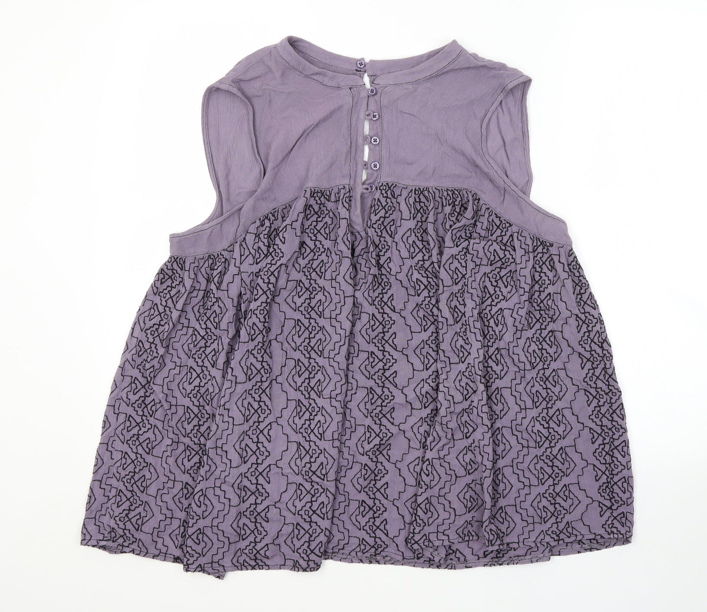 Womens UK Size 14 NEXT Purple Basic Blouse
