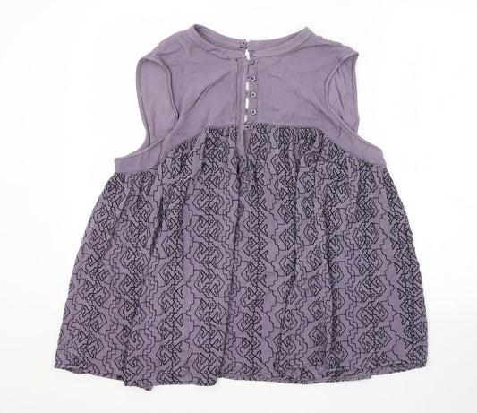 Womens UK Size 14 NEXT Purple Basic Blouse