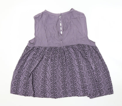 Womens UK Size 14 NEXT Purple Basic Blouse