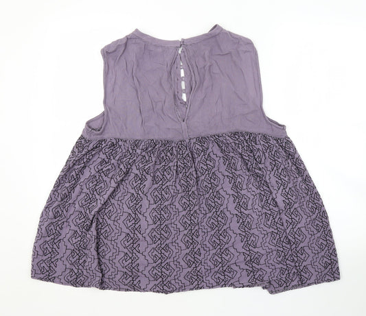 Womens UK Size 14 NEXT Purple Basic Blouse