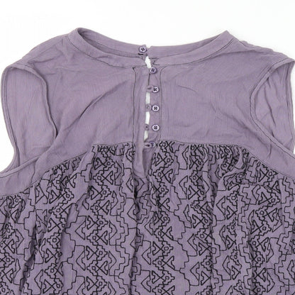 Womens UK Size 14 NEXT Purple Basic Blouse
