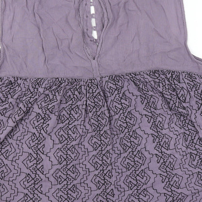 Womens UK Size 14 NEXT Purple Basic Blouse