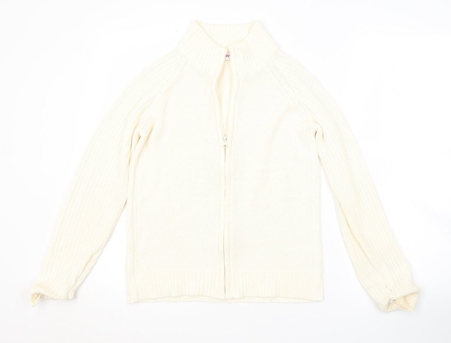 Womens UK Size XS Bonmarché Yellow Full Zip Jumper