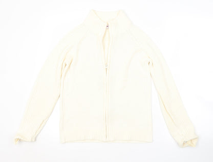 Womens UK Size XS Bonmarché Yellow Full Zip Jumper