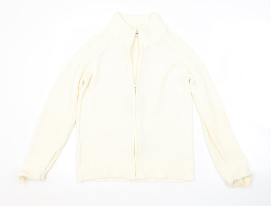 Womens UK Size XS Bonmarché Yellow Full Zip Jumper