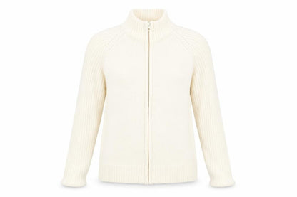 Front view of Bonmarché women’s yellow full zip jumper, size XS