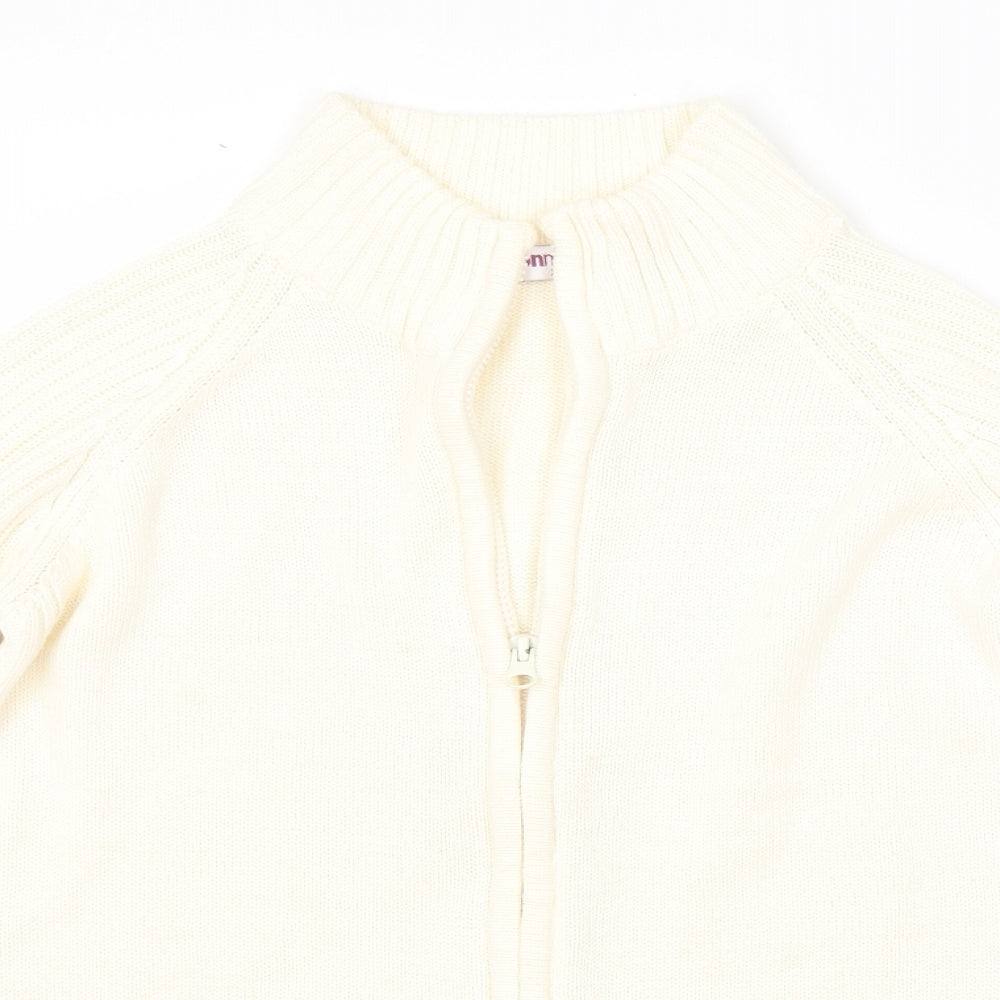 Womens UK Size XS Bonmarché Yellow Full Zip Jumper