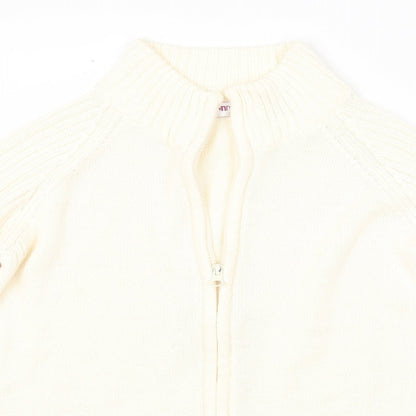 Womens UK Size XS Bonmarché Yellow Full Zip Jumper
