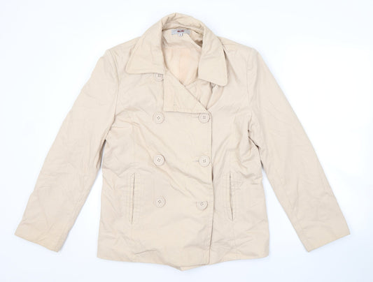Womens UK Size 16 ALIBI Beige Pea Coat
