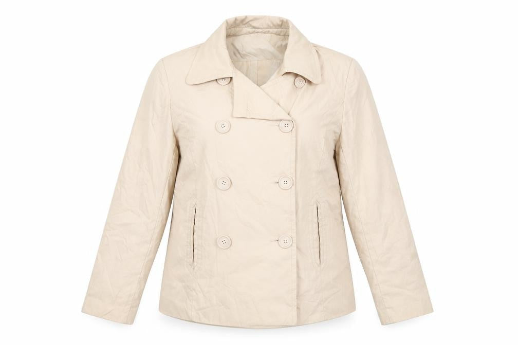 Womens UK Size 16 ALIBI Beige Pea Coat
