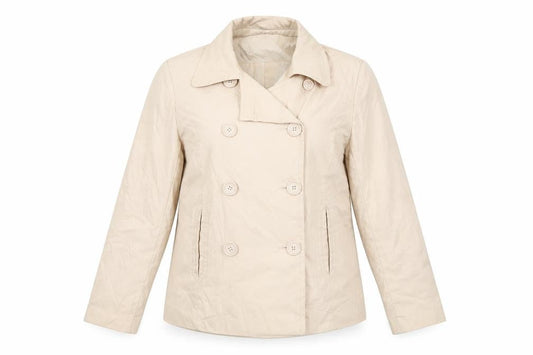 Womens UK Size 16 ALIBI Beige Pea Coat