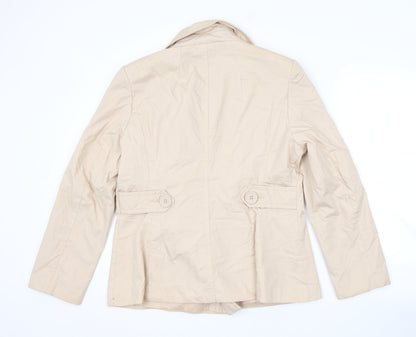 Womens UK Size 16 ALIBI Beige Pea Coat