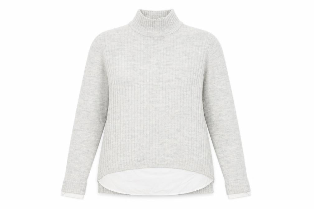 Womens UK Size 10 Papaya Grey Pullover Jumper