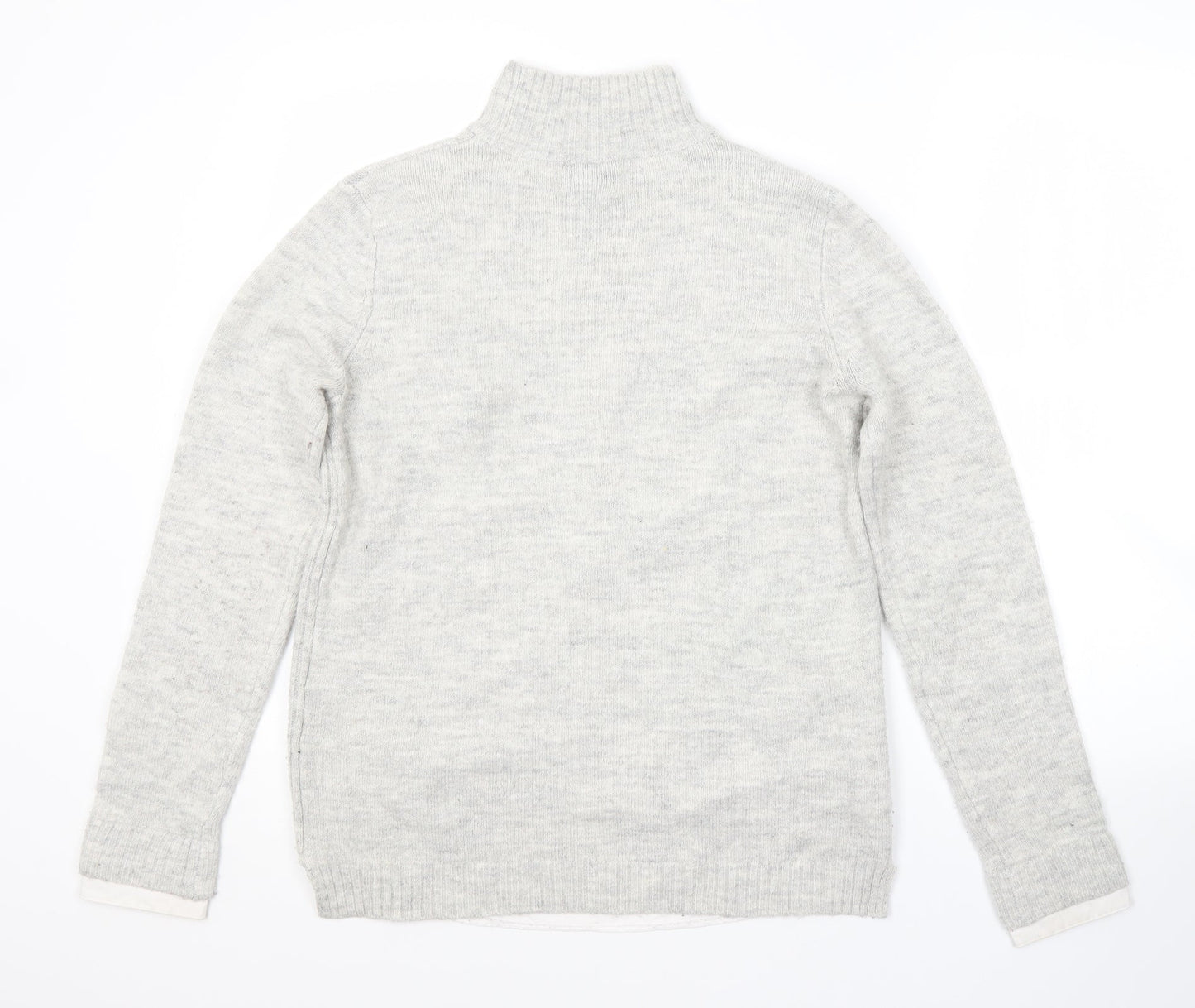 Womens UK Size 10 Papaya Grey Pullover Jumper