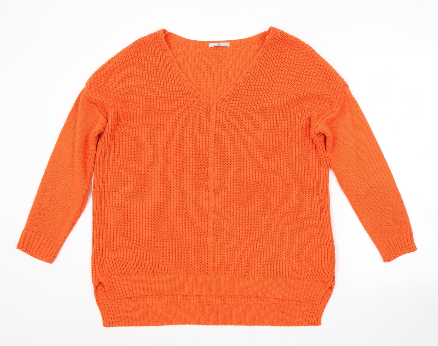 TU Womens Orange   Pullover Jumper Size 10
